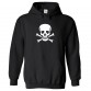 Skull and Crossbones Scary Classic Unisex Kids and Adults Pullover Hoodie for Halloween									 									 									